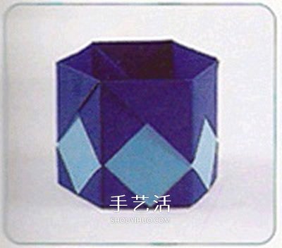 六角抽紙盒的折法圖解 包括盒身、蓋子和底部 -  rpnrmr.com