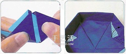 六角抽紙盒的折法圖解 包括盒身、蓋子和底部 -  rpnrmr.com