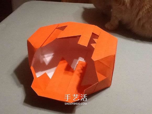 立體南瓜燈的折紙圖解 手工復(fù)雜南瓜燈的折法 -  rpnrmr.com