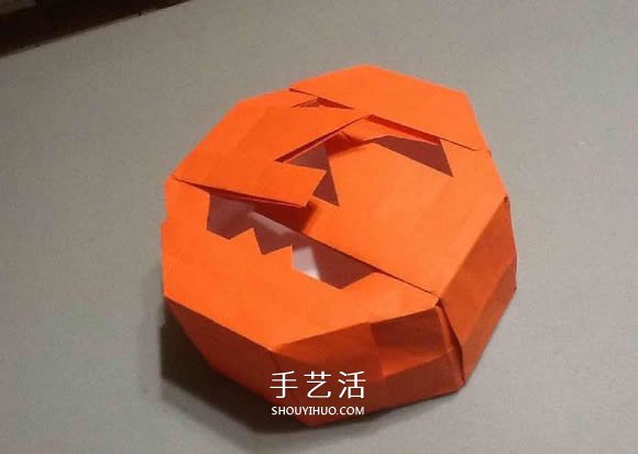 立體南瓜燈的折紙圖解 手工復(fù)雜南瓜燈的折法 -  rpnrmr.com