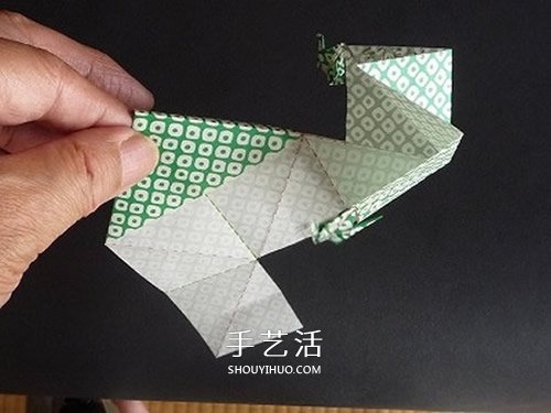 連體千紙鶴的折法圖解 一張紙折出三只紙鶴 -  rpnrmr.com