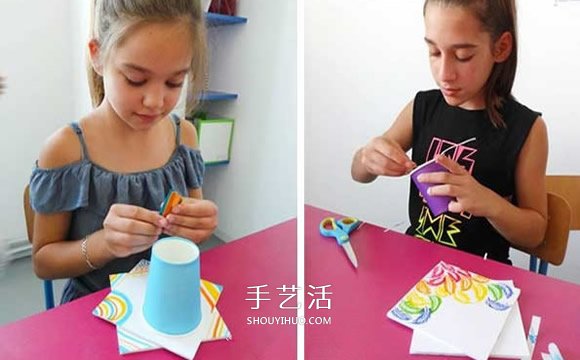紙杯筆筒制作方法圖片 幼兒手工制作卡通筆筒 -  rpnrmr.com