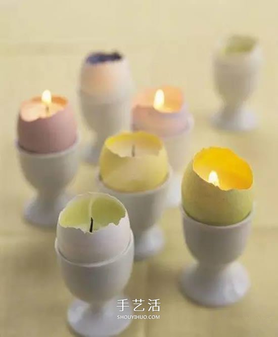 雞蛋殼廢物利用 手工制作浪漫燭臺的方法 -  rpnrmr.com