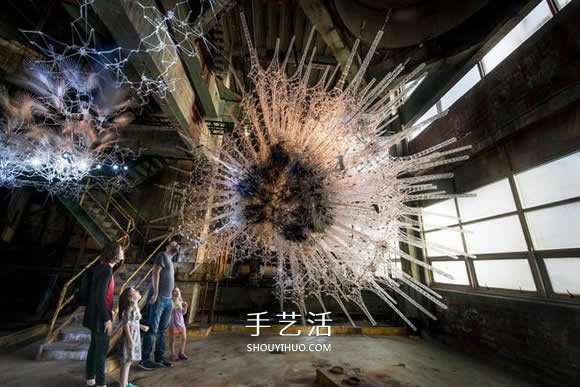 被凍結(jié)的魔法冰束 巨型亞克力仿雪花結(jié)晶裝置 -  rpnrmr.com