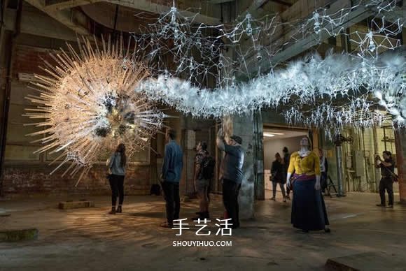 被凍結(jié)的魔法冰束 巨型亞克力仿雪花結(jié)晶裝置 -  rpnrmr.com