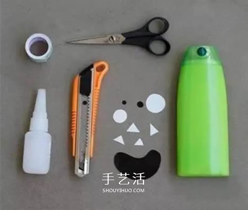 洗發(fā)水瓶廢物利用做筆筒 沐浴液瓶DIY卡通筆筒 -  rpnrmr.com