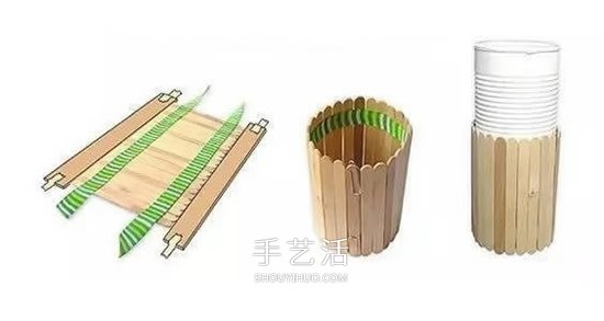 雪糕棍制作圓形筆筒 DIY冰棒棍筆筒的做法 -  rpnrmr.com