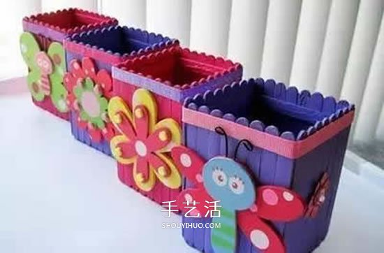 雪糕棍制作圓形筆筒 DIY冰棒棍筆筒的做法 -  rpnrmr.com