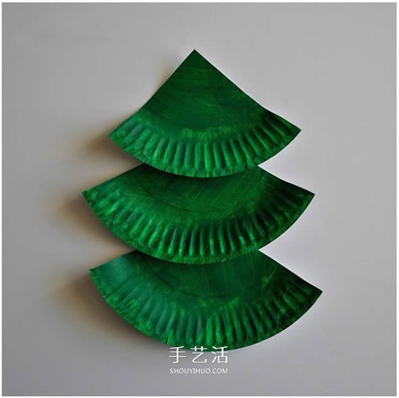 圣誕節(jié)餐盤圣誕樹做法 幼兒手工圣誕樹小制作 -  rpnrmr.com