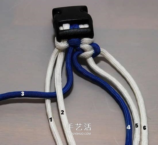 寬版?zhèn)憷K手鏈的編法 傘繩手工編織寬手鏈圖解 -  rpnrmr.com
