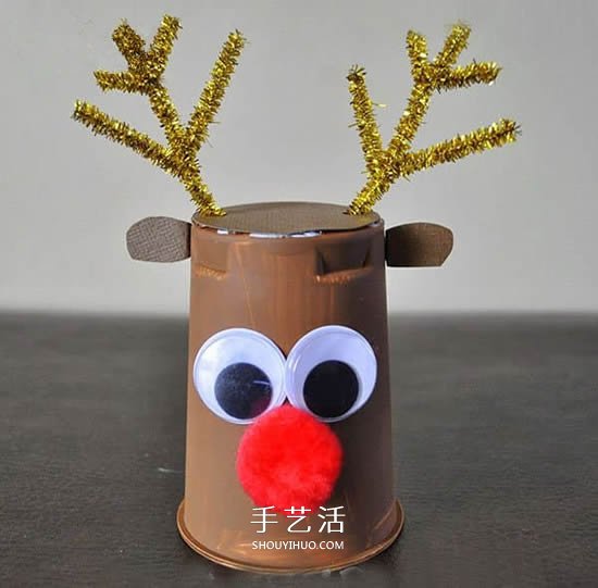 圣誕節(jié)馴鹿的制作方法 幼兒做紙杯馴鹿的教程 -  rpnrmr.com