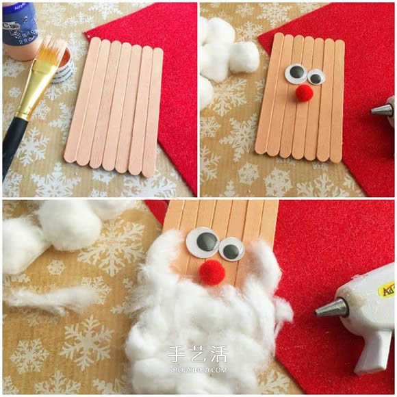 雪糕棍手工制作圣誕老人 幼兒做圣誕老人教程 -  rpnrmr.com