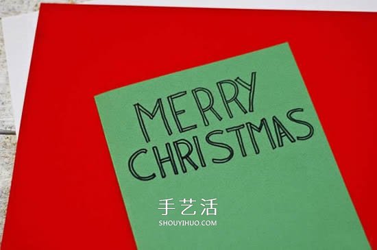 圣誕花環(huán)賀卡制作方法 簡單自制圣誕賀卡教程 -  rpnrmr.com