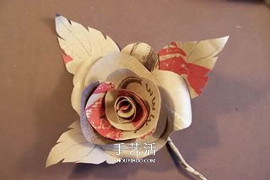 卡紙玫瑰花的做法圖解 簡單彩色紙玫瑰制作 -  rpnrmr.com