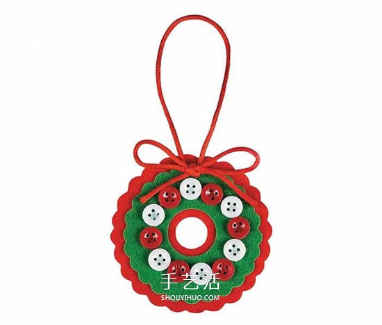 超級無敵簡單！漂亮布藝圣誕花環(huán)手工制作 -  rpnrmr.com