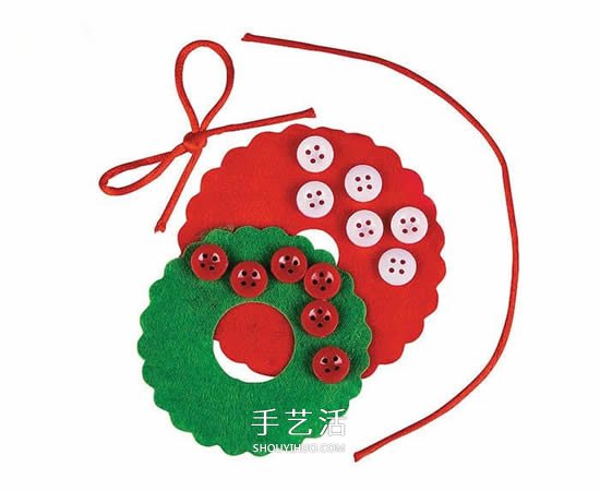 超級無敵簡單！漂亮布藝圣誕花環(huán)手工制作 -  rpnrmr.com