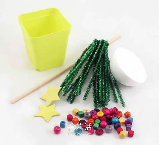 毛根手工制作圣誕樹 兒童做毛根圣誕樹教程 -  rpnrmr.com