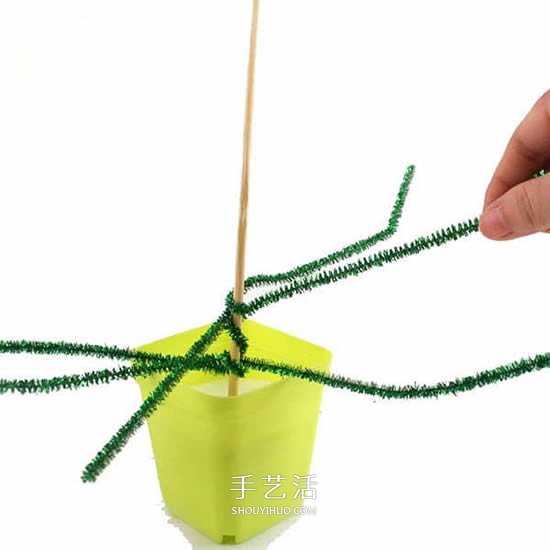毛根手工制作圣誕樹 兒童做毛根圣誕樹教程 -  rpnrmr.com