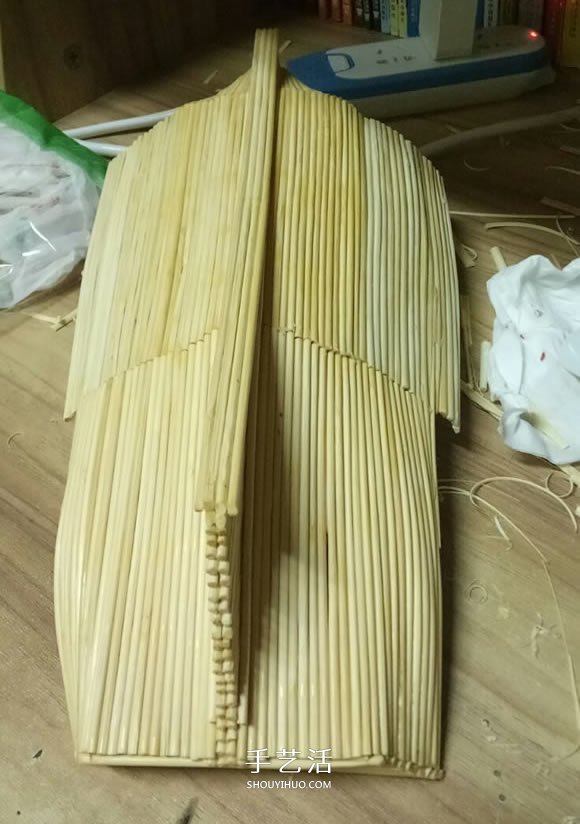 古代戰(zhàn)船模型手工制作 純以一次性筷子完成 -  rpnrmr.com
