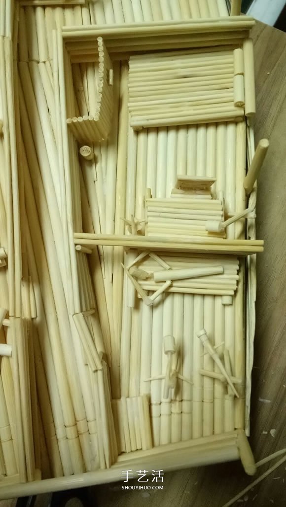 古代戰(zhàn)船模型手工制作 純以一次性筷子完成 -  rpnrmr.com