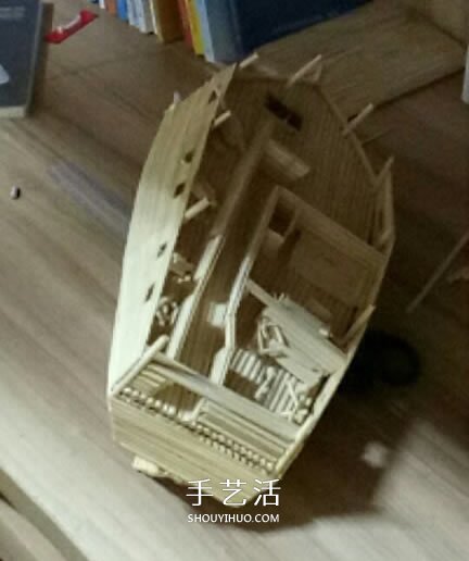古代戰(zhàn)船模型手工制作 純以一次性筷子完成 -  rpnrmr.com
