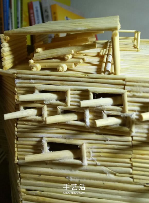 古代戰(zhàn)船模型手工制作 純以一次性筷子完成 -  rpnrmr.com