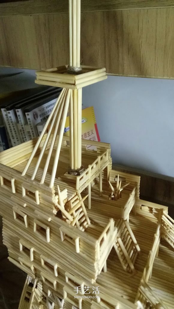 古代戰(zhàn)船模型手工制作 純以一次性筷子完成 -  rpnrmr.com