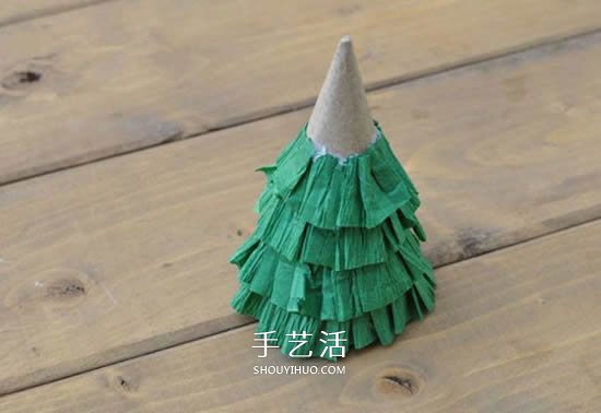 簡(jiǎn)單皺紋紙圣誕樹做法 兒童自制圣誕樹的教程 -  rpnrmr.com