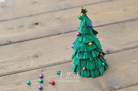 簡(jiǎn)單皺紋紙圣誕樹做法 兒童自制圣誕樹的教程 -  rpnrmr.com