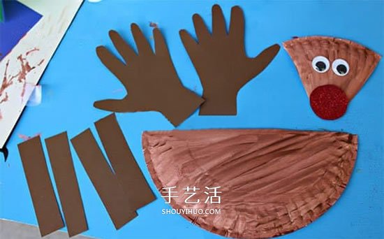 紙餐盤(pán)手工制作馴鹿 環(huán)保圣誕節(jié)麋鹿的做法 -  rpnrmr.com