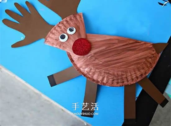 紙餐盤(pán)手工制作馴鹿 環(huán)保圣誕節(jié)麋鹿的做法 -  rpnrmr.com