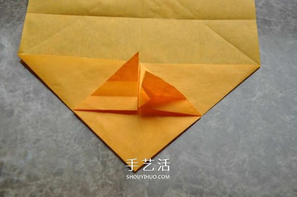 手工折紙大黃鴨的步驟 黃色鴨子的折法圖解 -  rpnrmr.com