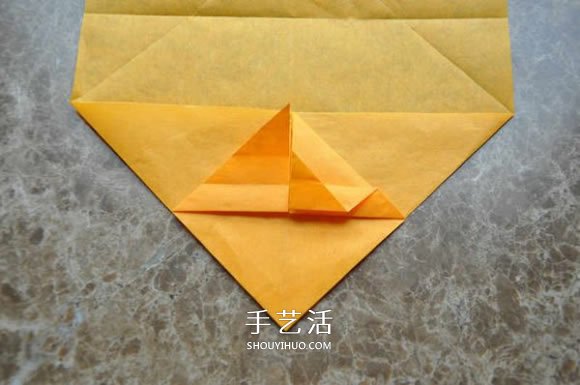 手工折紙大黃鴨的步驟 黃色鴨子的折法圖解 -  rpnrmr.com