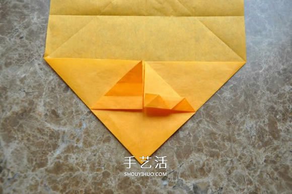 手工折紙大黃鴨的步驟 黃色鴨子的折法圖解 -  rpnrmr.com