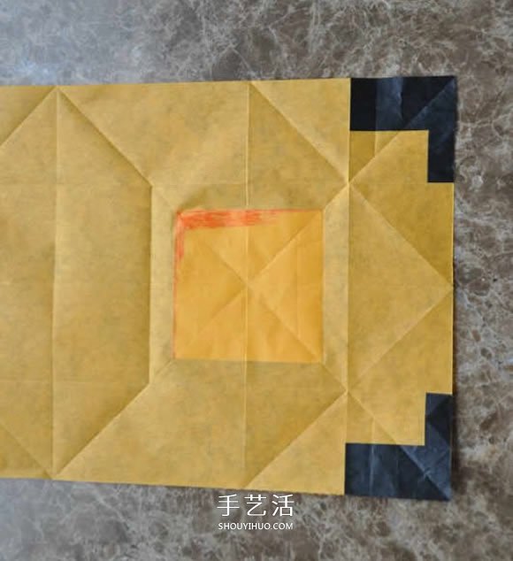 手工折紙大黃鴨的步驟 黃色鴨子的折法圖解 -  rpnrmr.com
