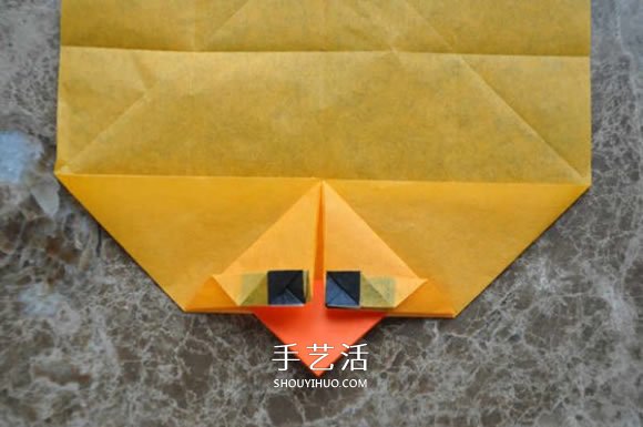 手工折紙大黃鴨的步驟 黃色鴨子的折法圖解 -  rpnrmr.com