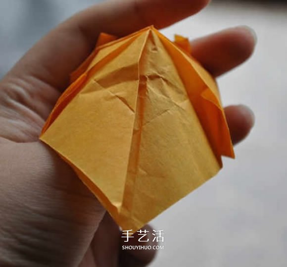 手工折紙大黃鴨的步驟 黃色鴨子的折法圖解 -  rpnrmr.com
