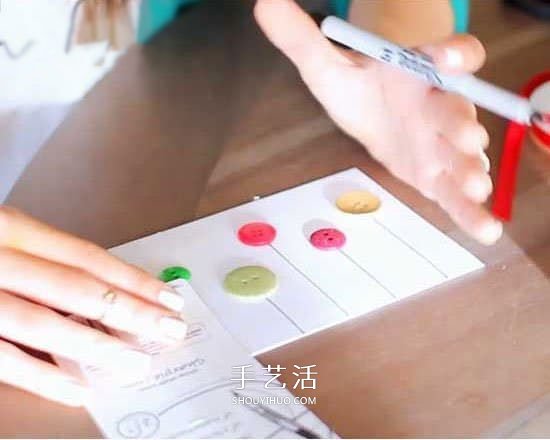 Happy Holiday卡片制作 紐扣制作節(jié)日快樂卡片 -  rpnrmr.com