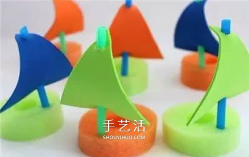 簡(jiǎn)單又可愛(ài)帆船做法 幼兒用海綿做小船教程 -  rpnrmr.com