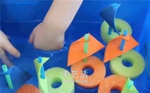 簡(jiǎn)單又可愛(ài)帆船做法 幼兒用海綿做小船教程 -  rpnrmr.com