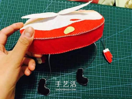 不織布制作圣誕老人包包 布藝卡通圣誕包做法 -  rpnrmr.com