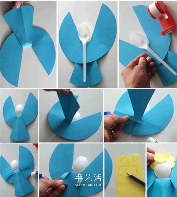 一次性勺子做小天使 圣誕節(jié)可愛天使手工制作 -  rpnrmr.com