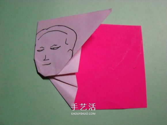 怎么折紙人物頭像圖解 戴帽子的人折法過程 -  rpnrmr.com