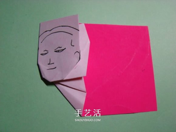 怎么折紙人物頭像圖解 戴帽子的人折法過程 -  rpnrmr.com