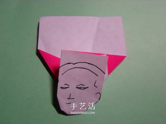 怎么折紙人物頭像圖解 戴帽子的人折法過程 -  rpnrmr.com