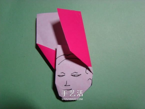 怎么折紙人物頭像圖解 戴帽子的人折法過程 -  rpnrmr.com