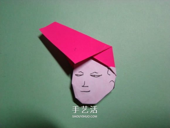 怎么折紙人物頭像圖解 戴帽子的人折法過程 -  rpnrmr.com