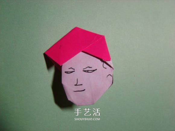 怎么折紙人物頭像圖解 戴帽子的人折法過程 -  rpnrmr.com