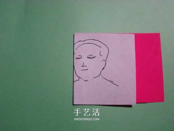 怎么折紙人物頭像圖解 戴帽子的人折法過程 -  rpnrmr.com
