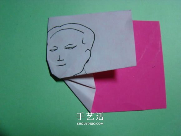 怎么折紙人物頭像圖解 戴帽子的人折法過程 -  rpnrmr.com